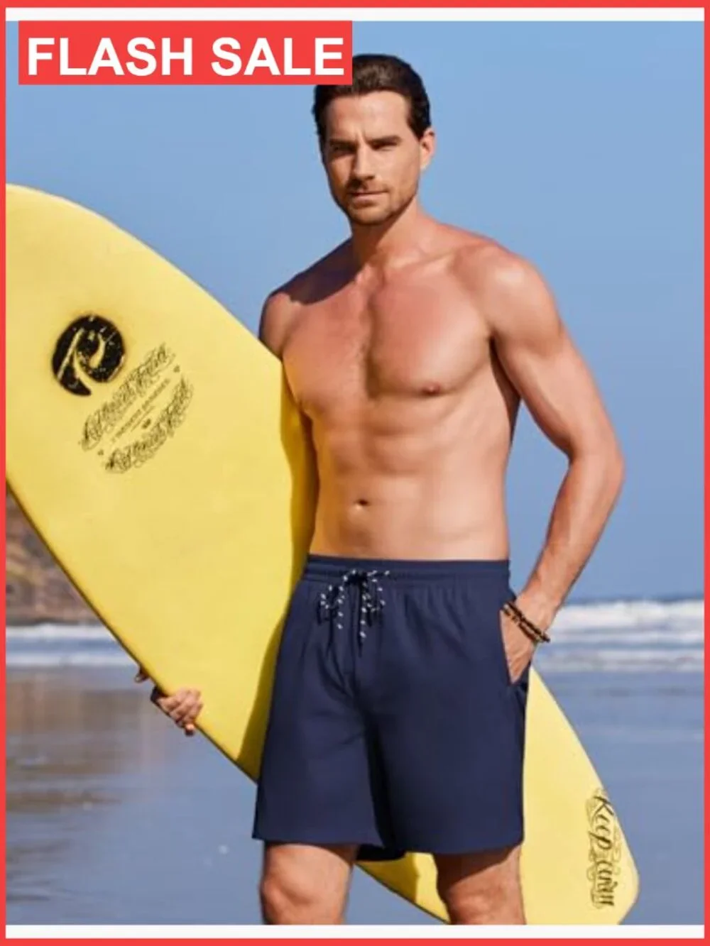 2 in 1 Mens Swim Trunks 7 Inch Quick Dry Board Shorts with Compression Liner